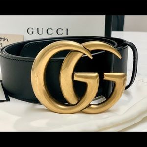 Black Gucci Marmont Belt